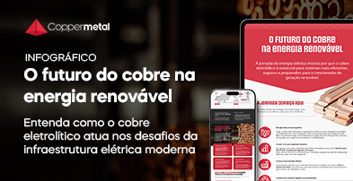 Cobre eletrolítico na energia renovável | Baixe o infográfico gratuito